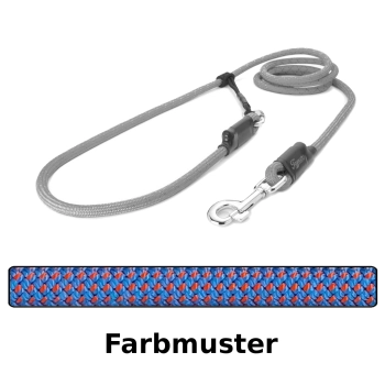 EASYLONG Hundeleine - L - 3m - blau mit roten Punkten
